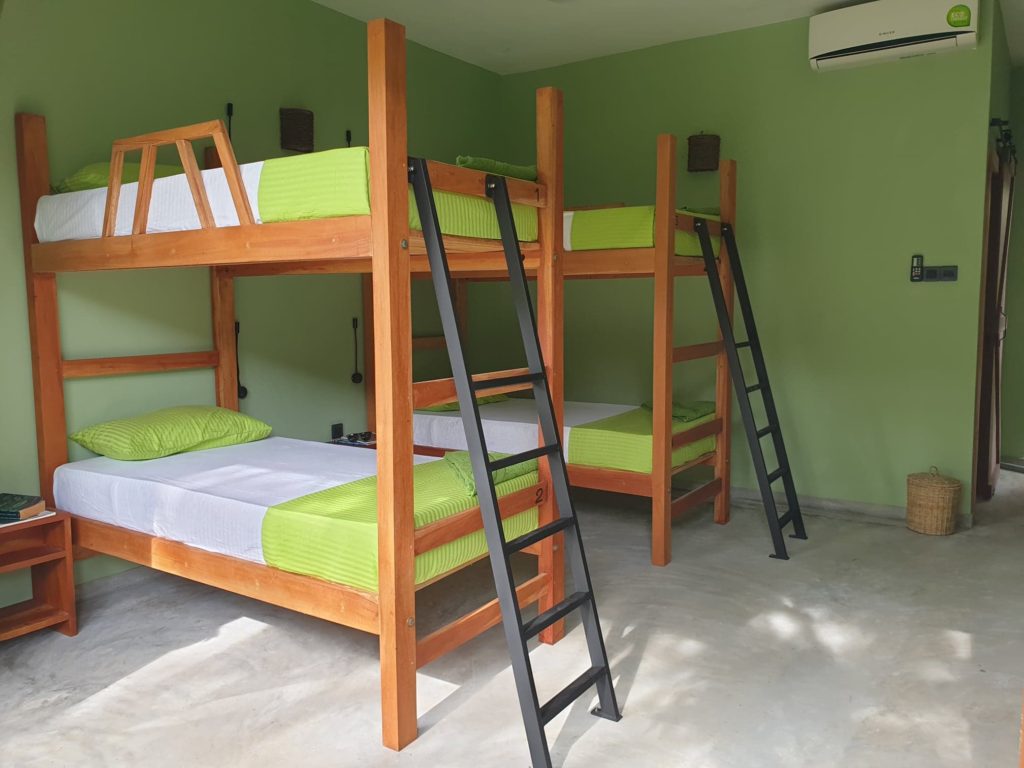bunk beds for backpackers in weligama srilanka